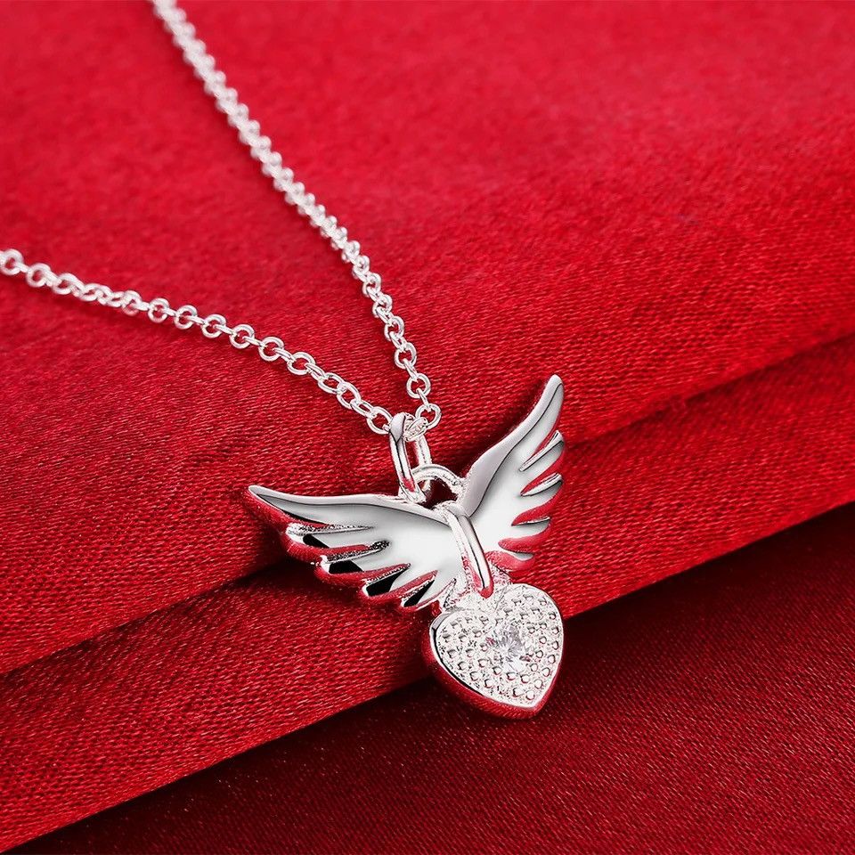 Handmade × Jewelry Heart wings Pendant Necklace Size ONE SIZE - 4 Thumbnail