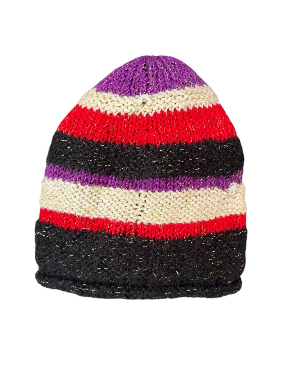 Japanese Brand × Kapital × Vintage Crochet Knitted Handmade Rare Beanie Hats ☠️☠️ Size ONE SIZE - 2 Thumbnail