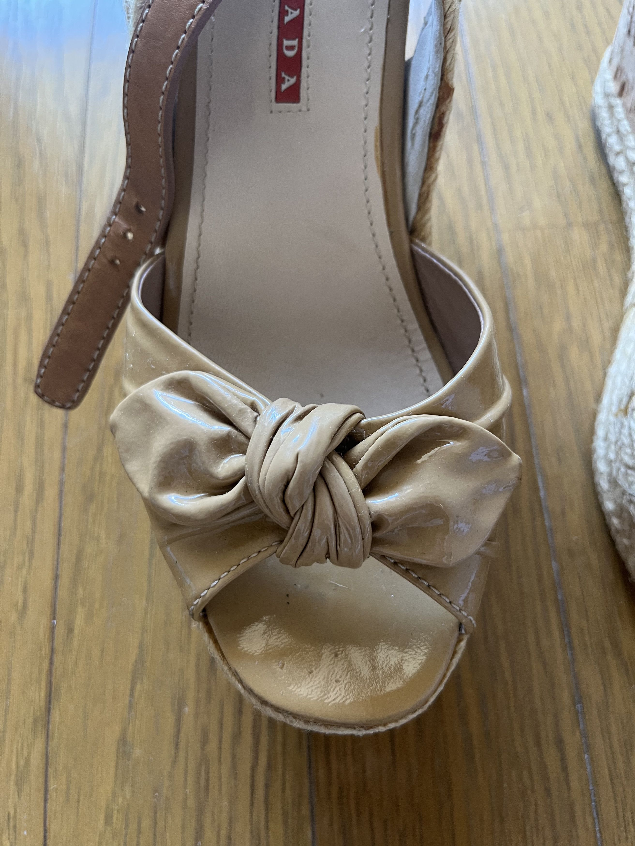 Prada Vintage Prada brown wedges with bows from iconic Linea Rossa Size US 6.5 / IT 36.5 - 2 Thumbnail