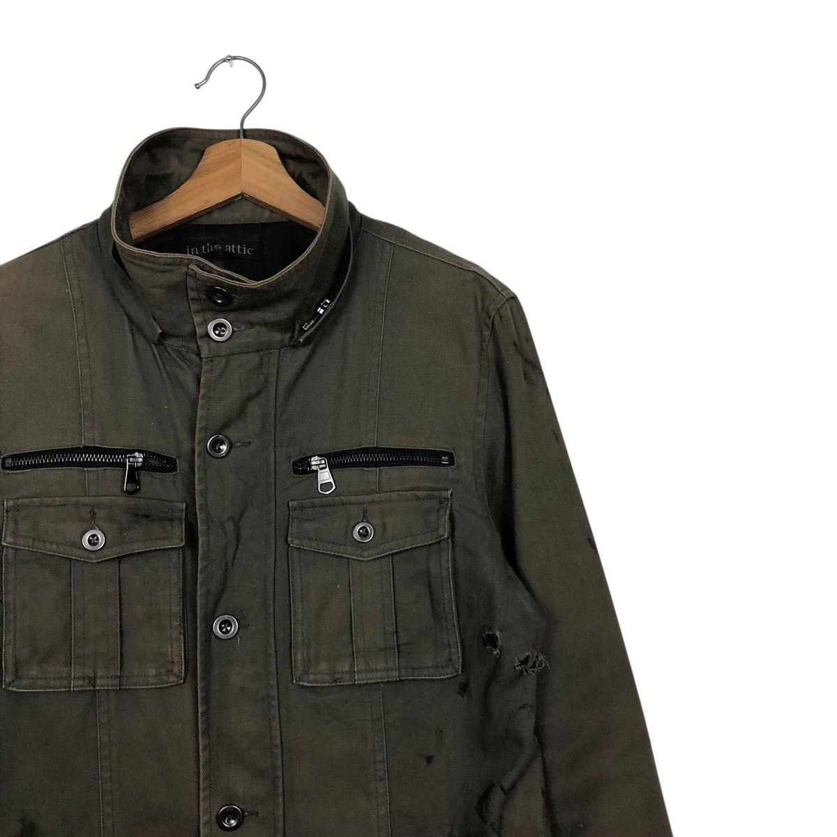 Hysteric Glamour 📌Vintage Biker Jacket In The Attic Military Multi Pocket Size US L / EU 52-54 / 3 - 7 Thumbnail