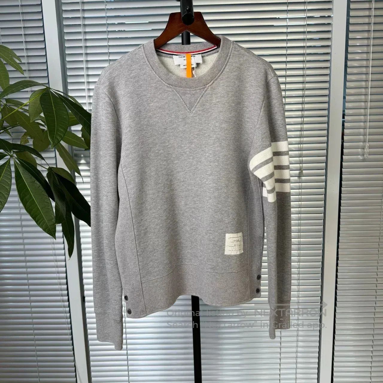 Thom Browne Thom Browne Gray Striped Sweatshirt. Size US S / EU 44-46 / 1 - 1 Thumbnail