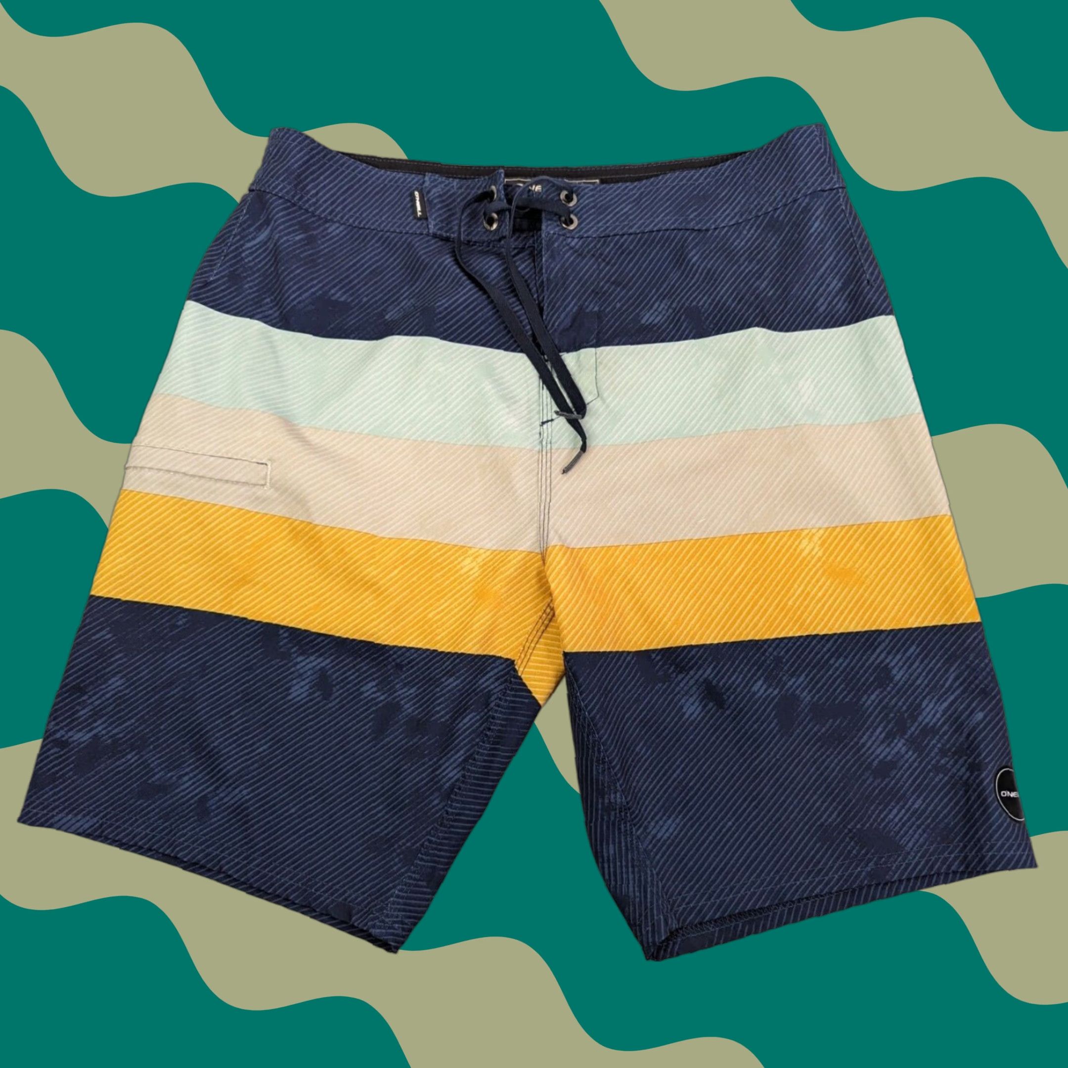 O'Neill O’Neill Board Shorts Mens 30 Stripe Hyperfreak Surfing Beach Hawaii Multicolor Size US 30 / EU 46 - 1 Thumbnail