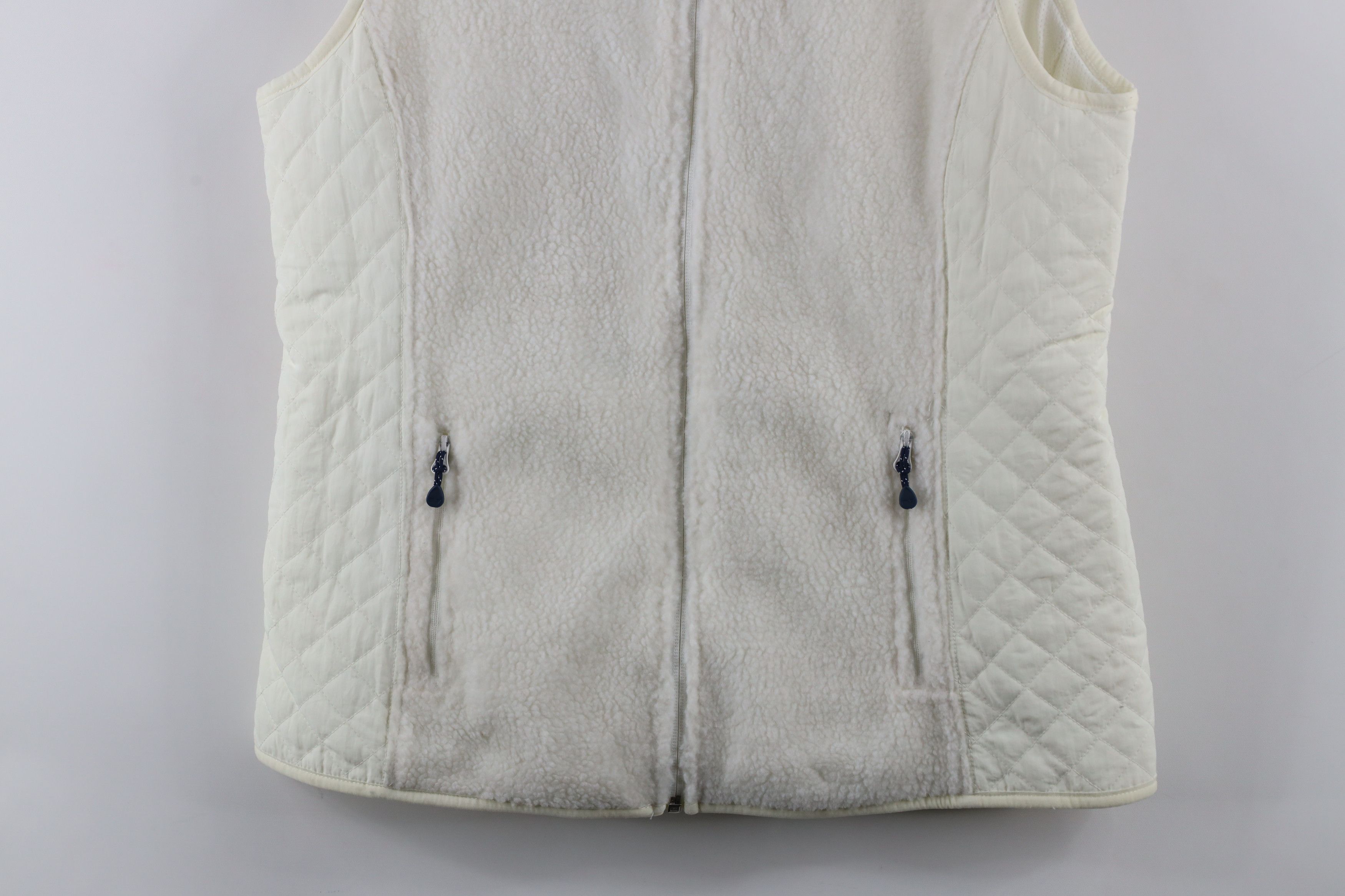 Vineyard Vines × Vintage Vineyard Vines Out Quilted Deep Pile Fleece Vest Jacket Size M / US 6-8 / IT 42-44 - 3 Thumbnail