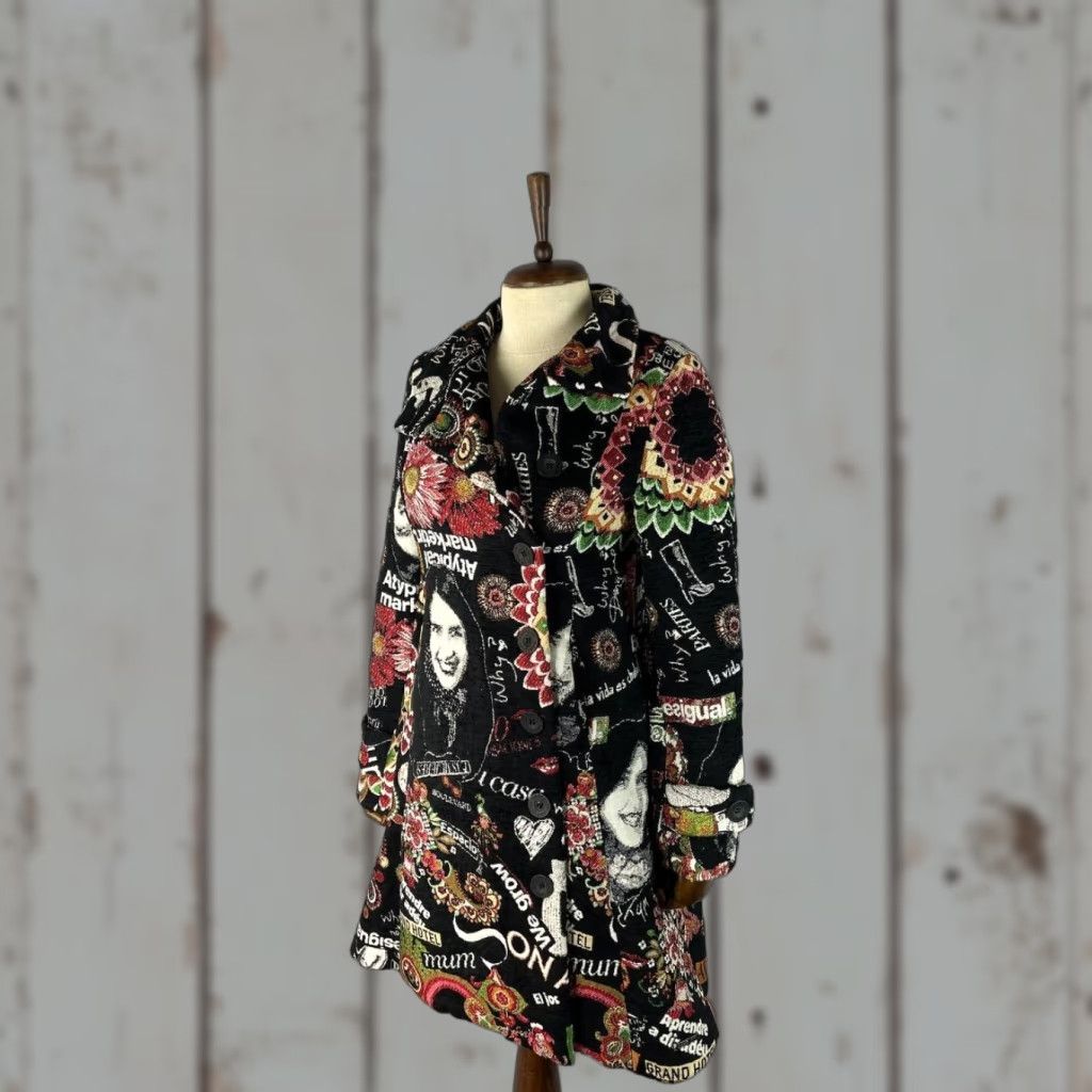 Desigual Desigual Coat Women Multicolor Polyester Long Sleeve Jacket S Regular Womens Fashion Coat Size S / US 4 / IT 40 - 1 Thumbnail