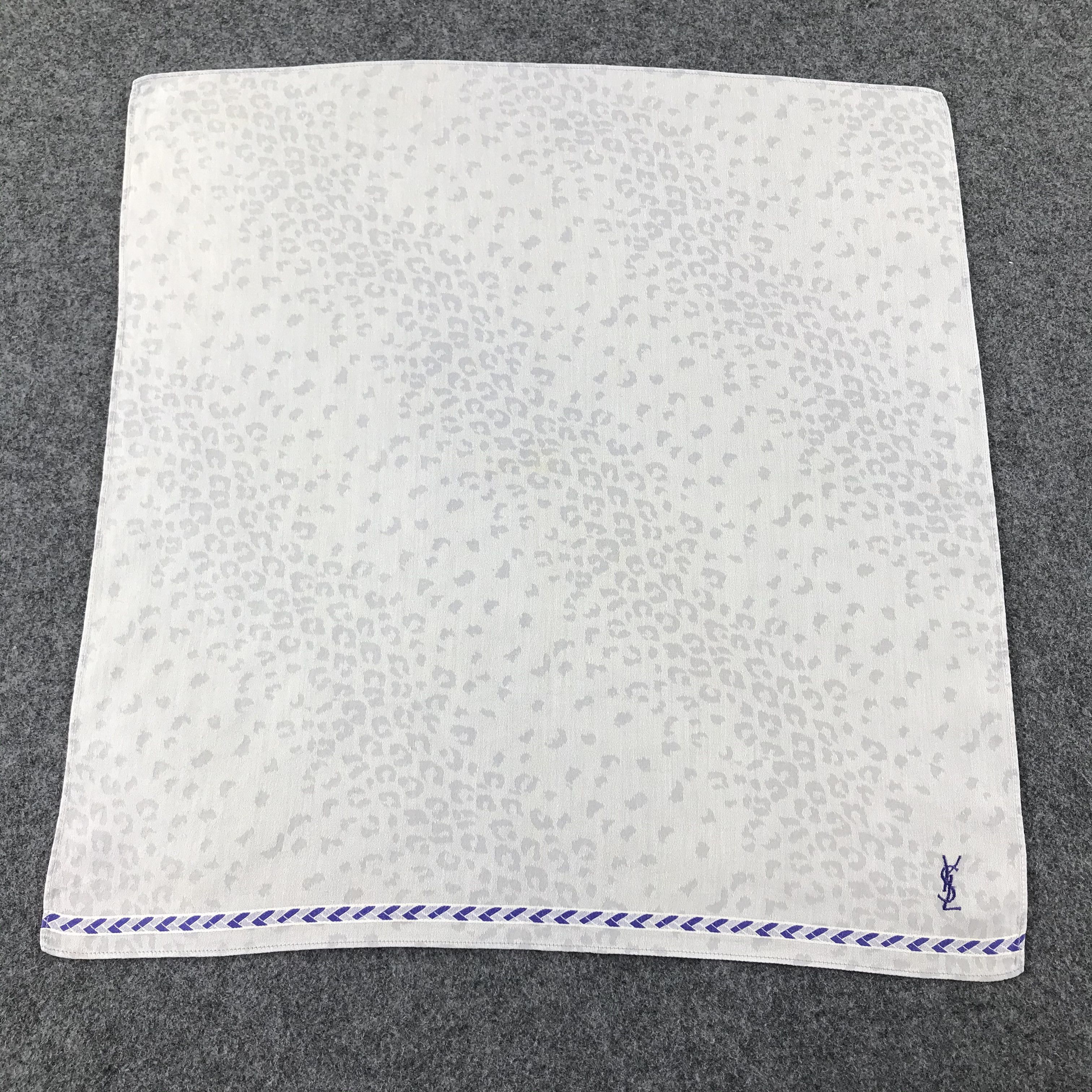 Vintage × Yves Saint Laurent YSL Cheetah Spots Handkerchief Neckerchief Bandana H244 Size ONE SIZE - 1 Thumbnail