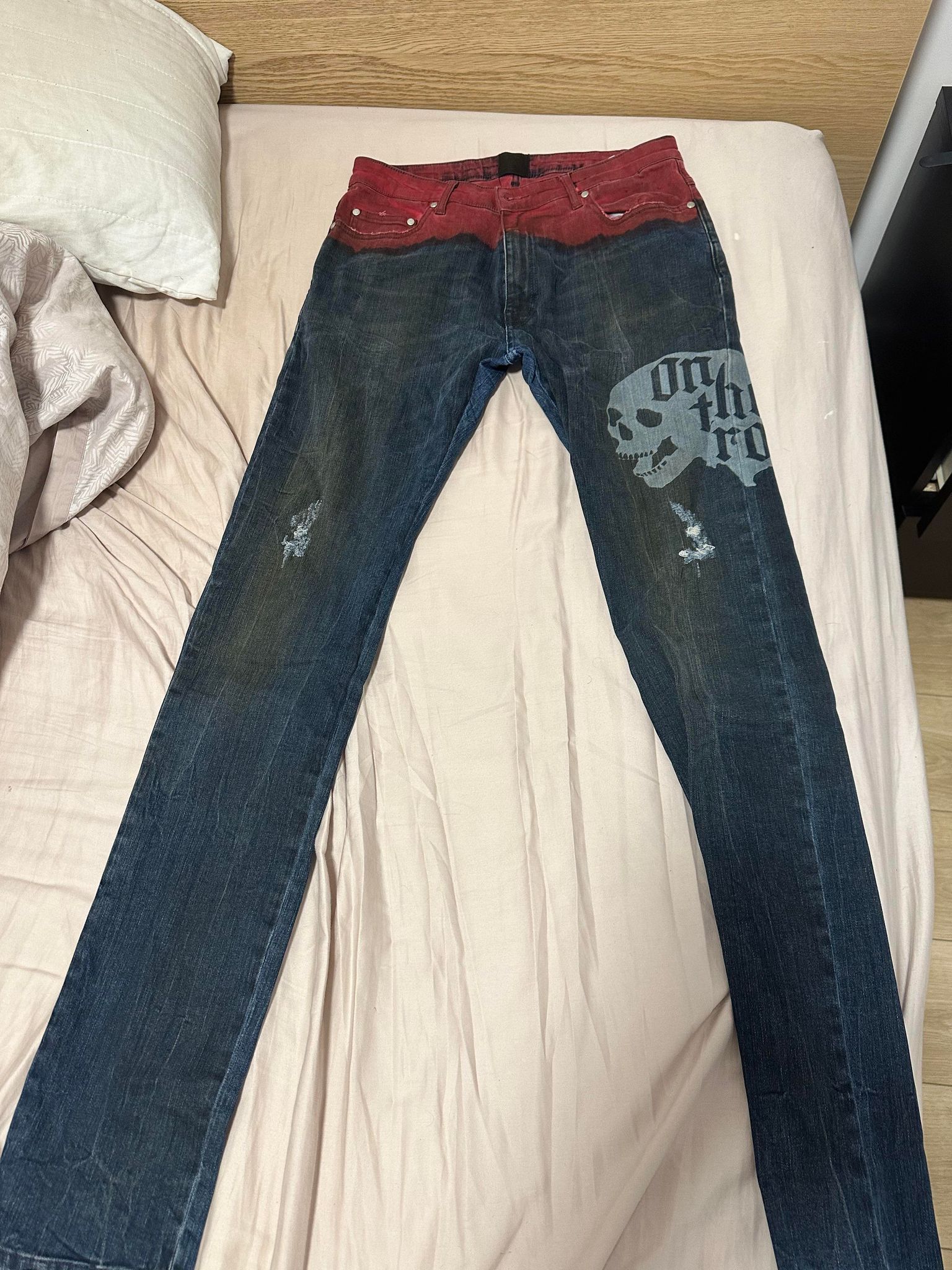 image of The Alchemist "on The Road" Skull Alchemist Jeans in Dark Blue, Men's (Size 32)
