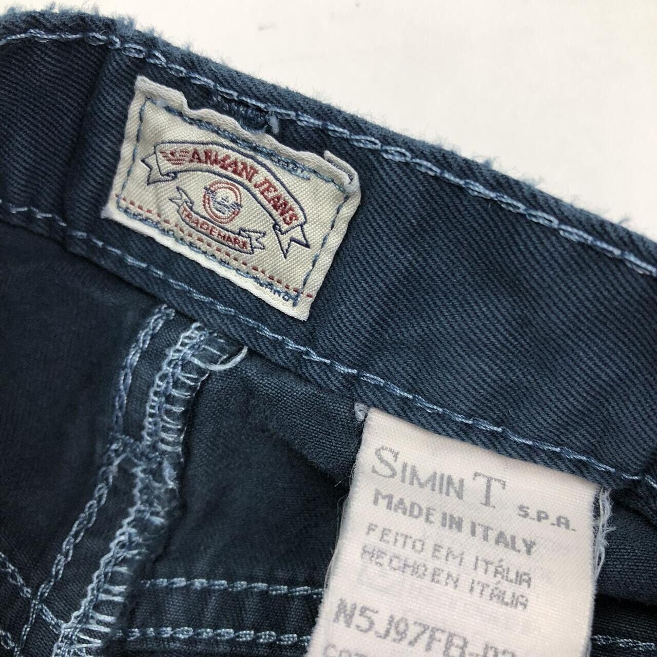 Armani Armani Jeans Vintage Straight Fit pants Navy Womens W25” Size 25" / US 0 / IT 36 - 4 Thumbnail