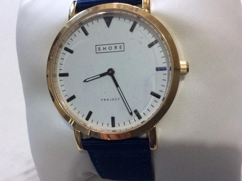 Designer Shore men's white dial blue strap watch Size ONE SIZE - 1 Thumbnail