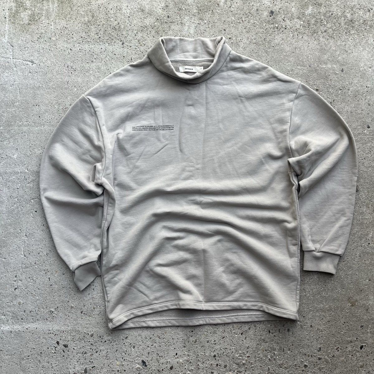Pangaia Pangaia Heavyweight recycled turtleneck sweatshirt beige Size US S / EU 44-46 / 1 - 1 Thumbnail