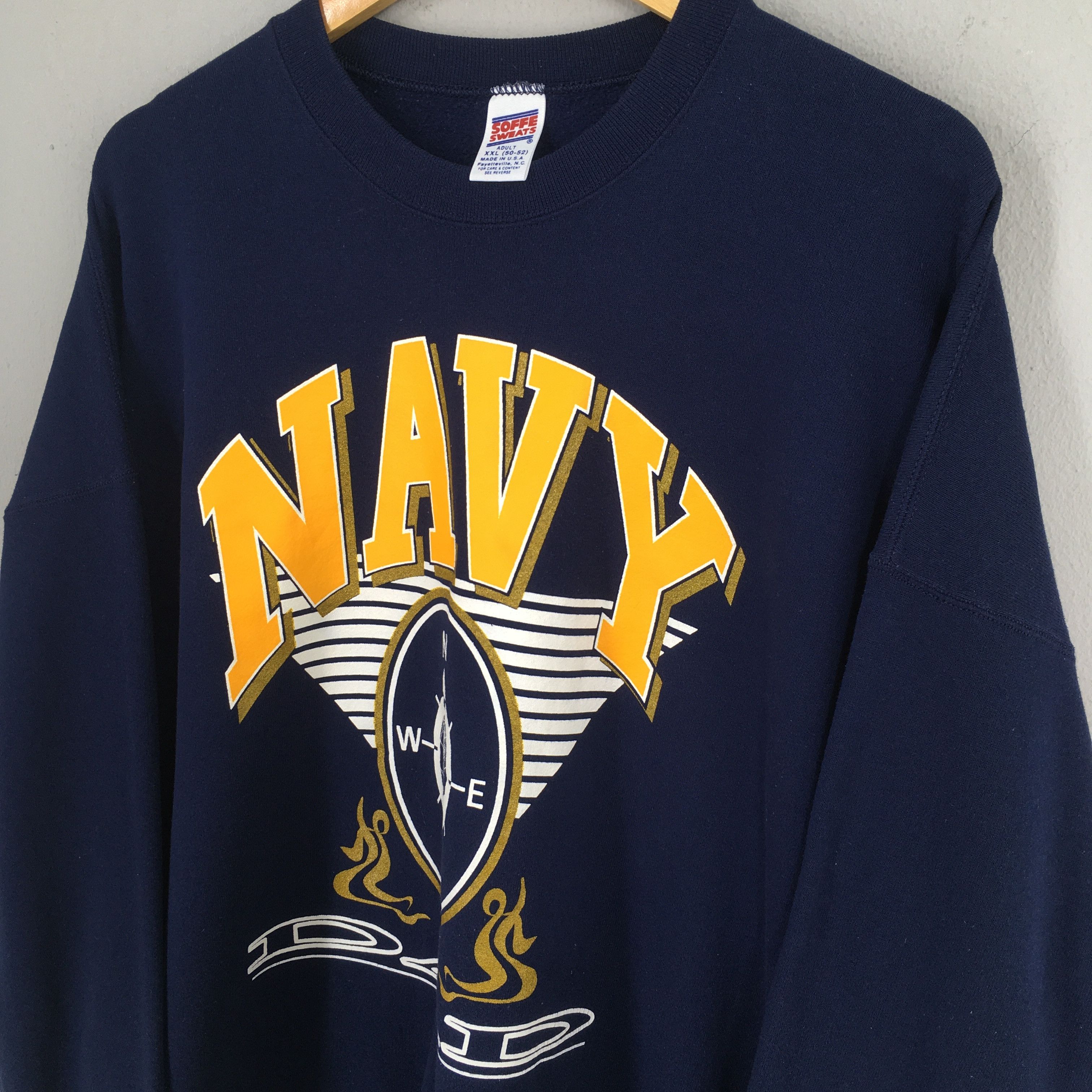 Soffe Vintage United States Navy Dad Sweatshirt 2XLarge Size US XXL / EU 58 / 5 - 3 Thumbnail