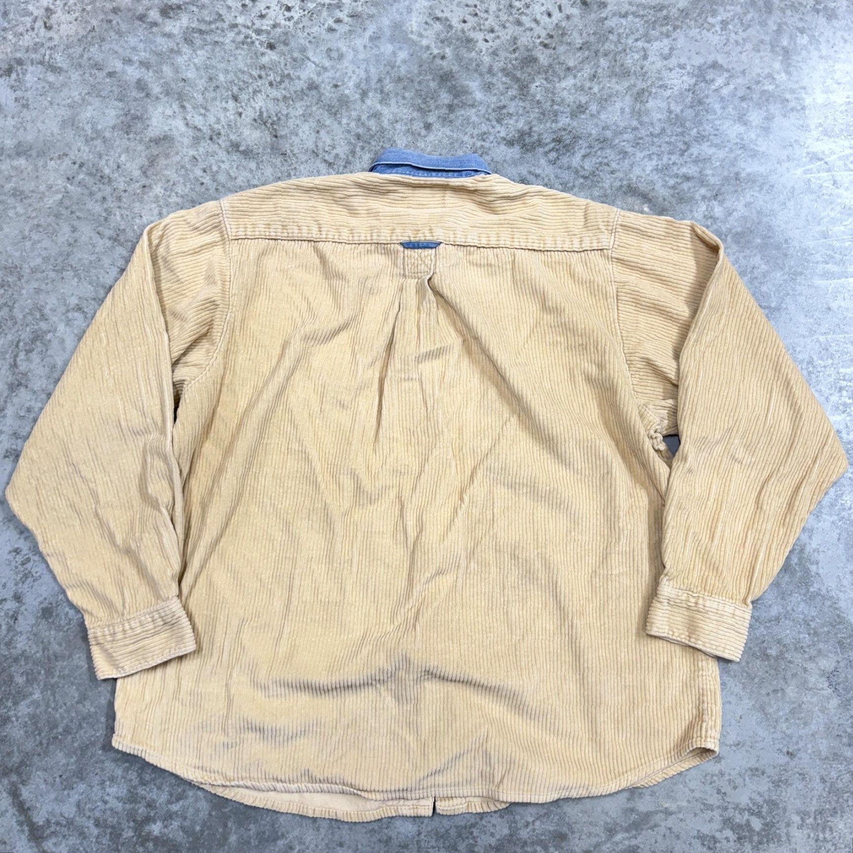 Denime VINTAGE RedHead Shirt Mens XL Beige Corduroy Denim Collar Button Front Casual Workwear Size US XL / EU 56 / 4 - 6 Thumbnail