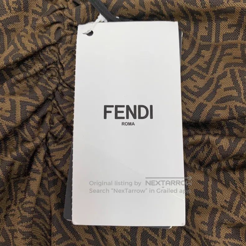 Fendi Fendi Dark brown logo letter full-print zip-up tube dress Size S / US 4 / IT 40 - 8 Thumbnail