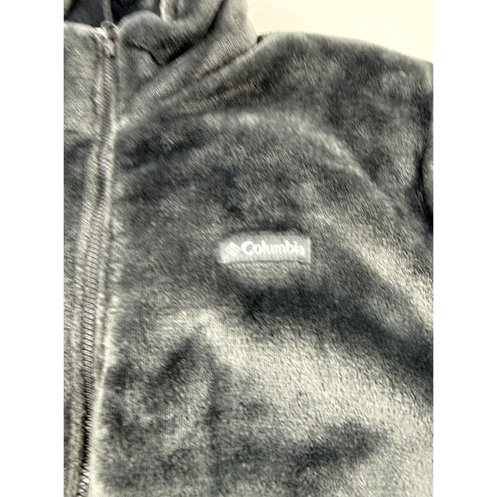 Vintage Columbia Jacket Womens L Gray Plush Fleece Full Zip Stand Collar Warm AL4030 Size L / US 10 / IT 46 - 4 Thumbnail