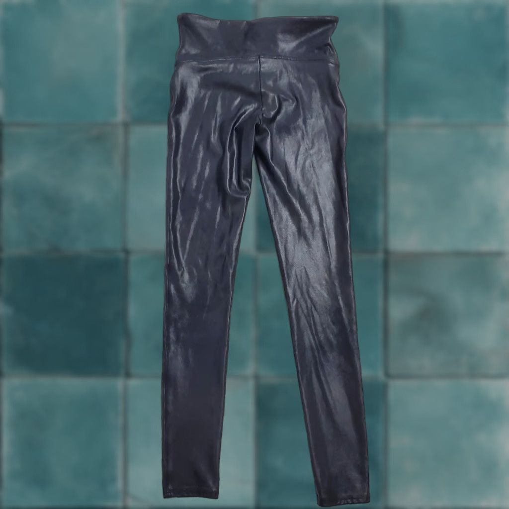 Spanx Spanx Leggings Women Hi Rise Black Faux Leather Pull On Ankle Stretch Size M Size 32" / US 10 / IT 46 - 1 Thumbnail