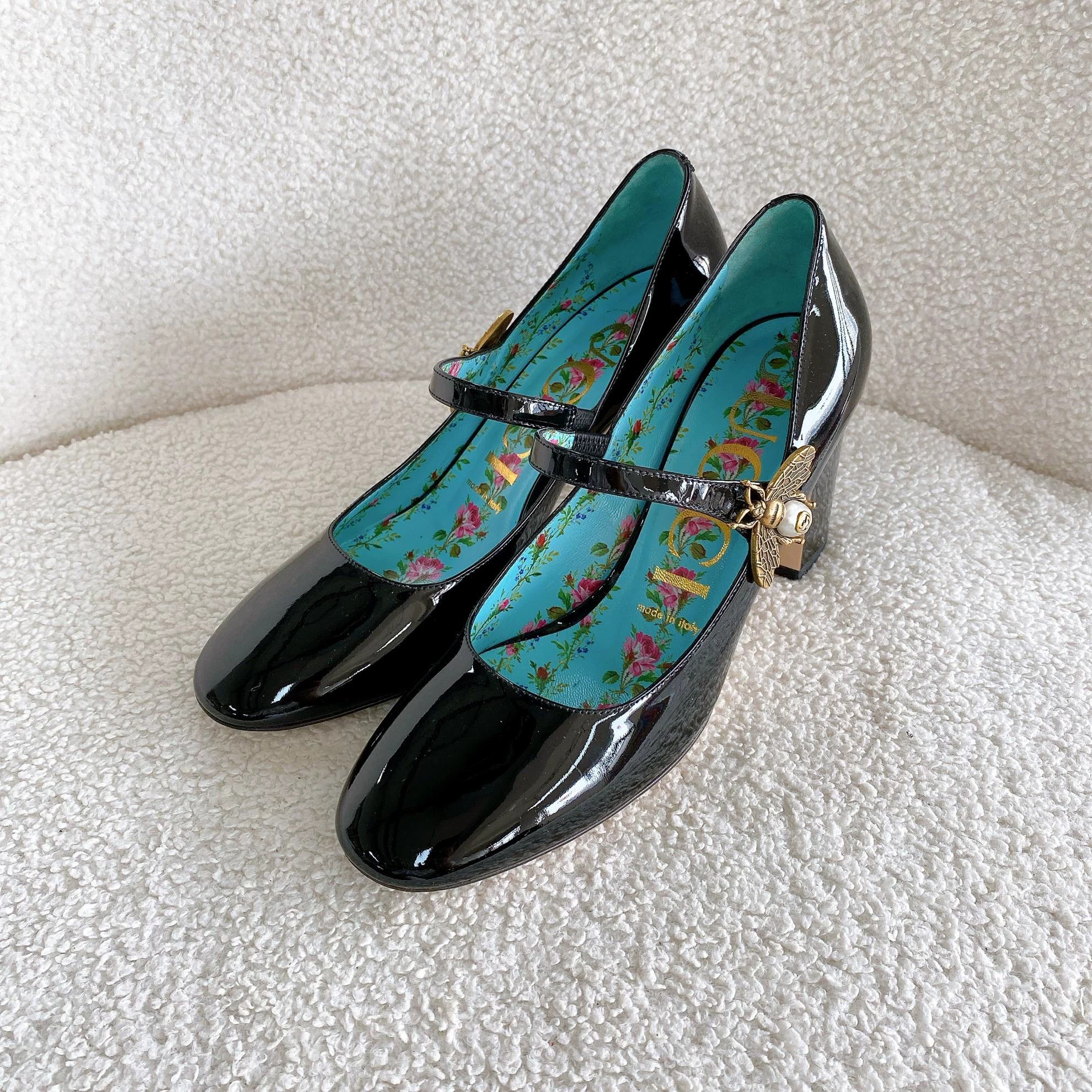 Gucci Gucci women's black patent leather high heels Size US 5.5 / IT 35.5 - 1 Thumbnail