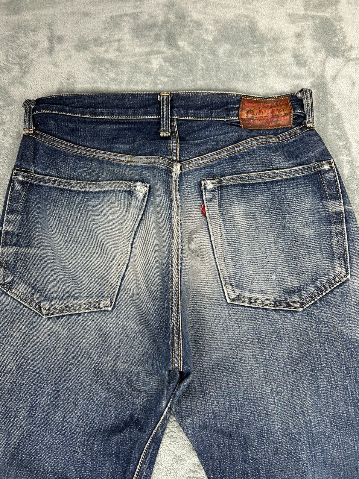 Sugar Cane Vintage Sewing Chop Denim Jeans Size US 28 / EU 44 - 9 Thumbnail