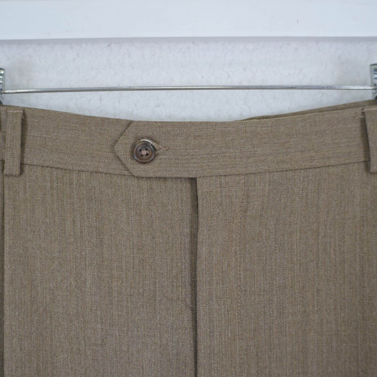 Pronto Uomo Pronto Uomo Wool Brown Dress Pants 40/31 High Rise Pleated C Size 40R - 4 Thumbnail