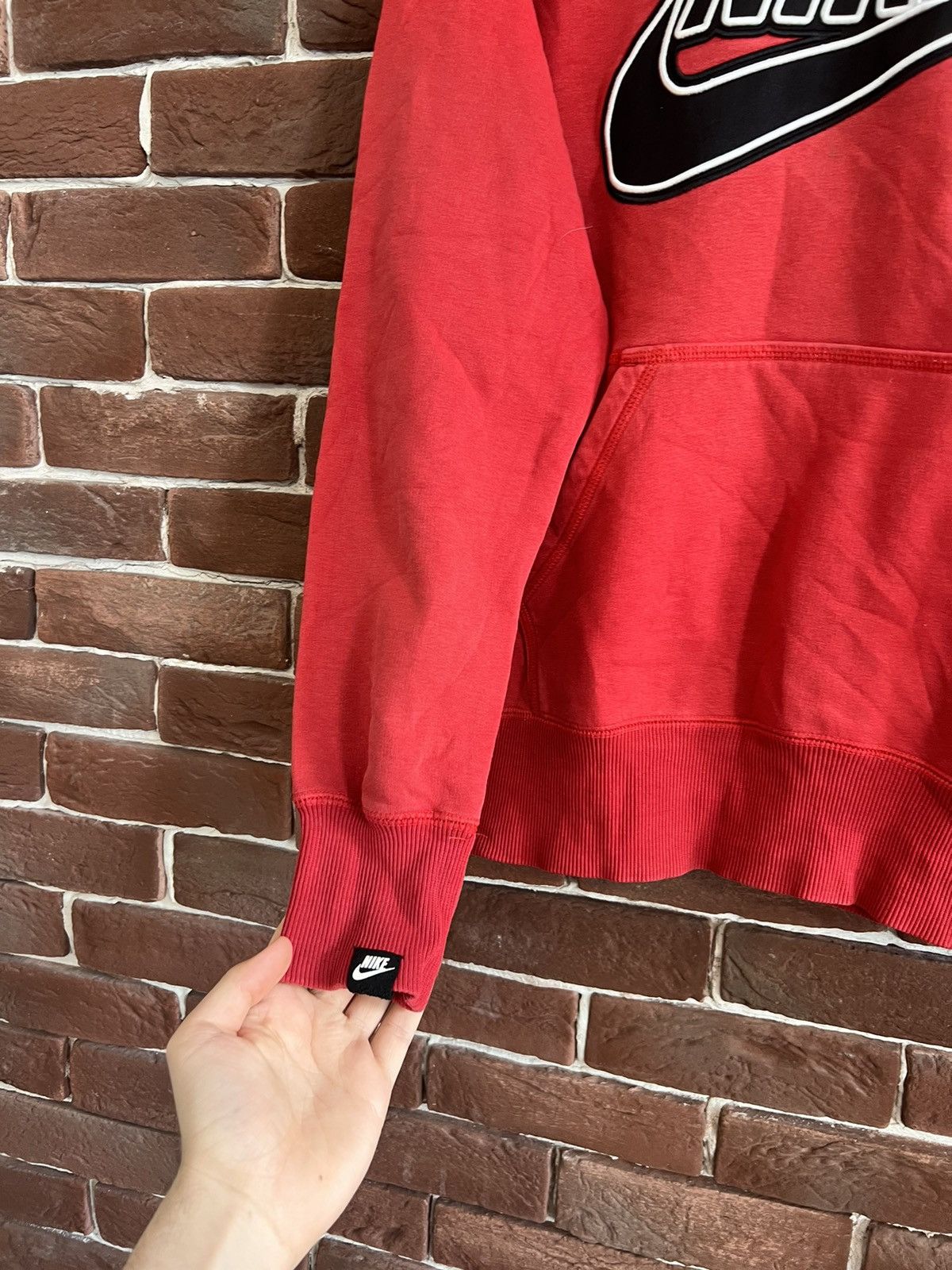 Nike Vintage 00s Y2K Nike Spellout Grey Tag Hoodie S Red Size US S / EU 44-46 / 1 - 4 Thumbnail