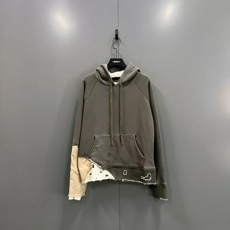 Greg Lauren GREG LAUREN Contrast color long sleeve splicing hoodie 2504 Size US M / EU 48-50 / 2 - 1 Thumbnail
