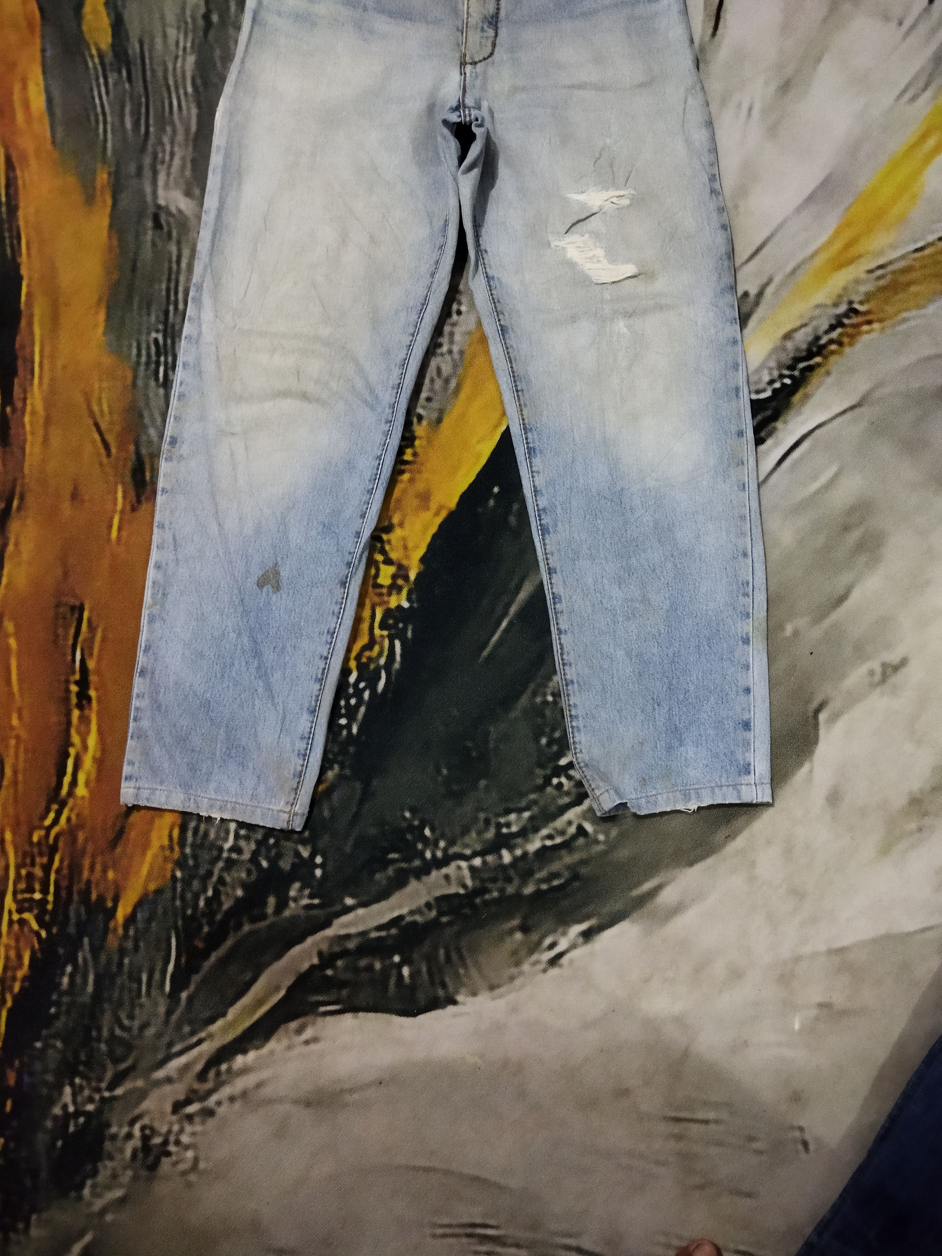 Edwin VINTAGE EDWIN DISTRESSED LIGHT BLUE JEANS PANTS Size US 29 - 3 Thumbnail
