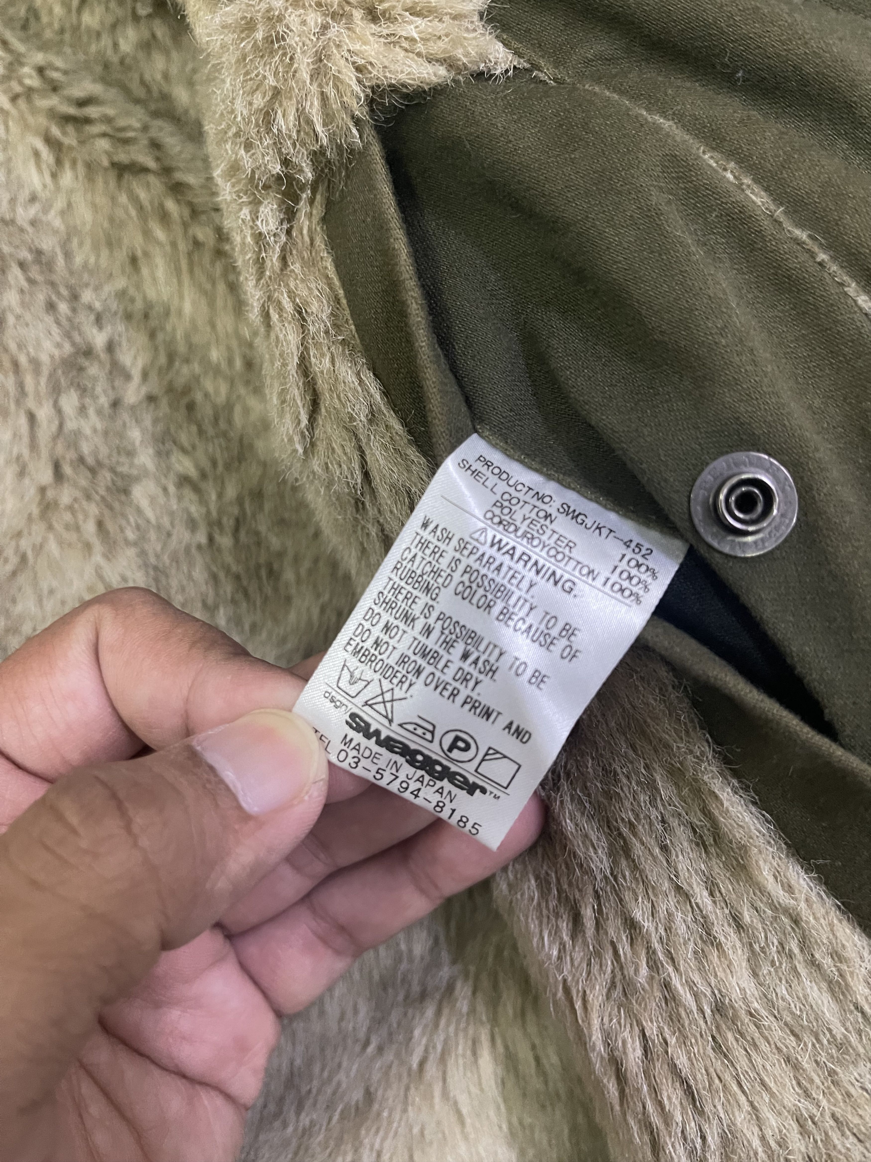 Swagger Swagger B-15 Bomber Sherpa Shearling Olive Flight Jacket Size US L / EU 52-54 / 3 - 12 Thumbnail