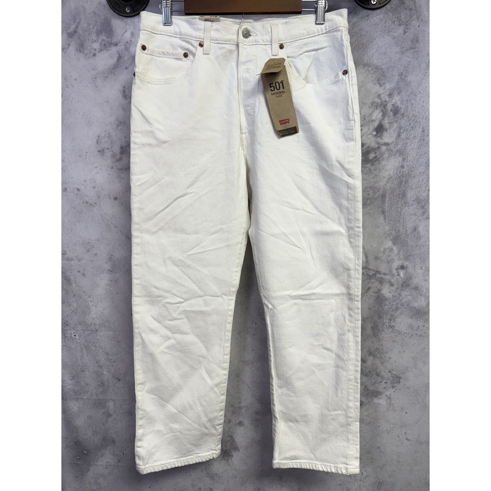 Levi's Levis 501 Jeans Womens 31x26 Straight High Waist Cropped New Size 31" - 1 Thumbnail