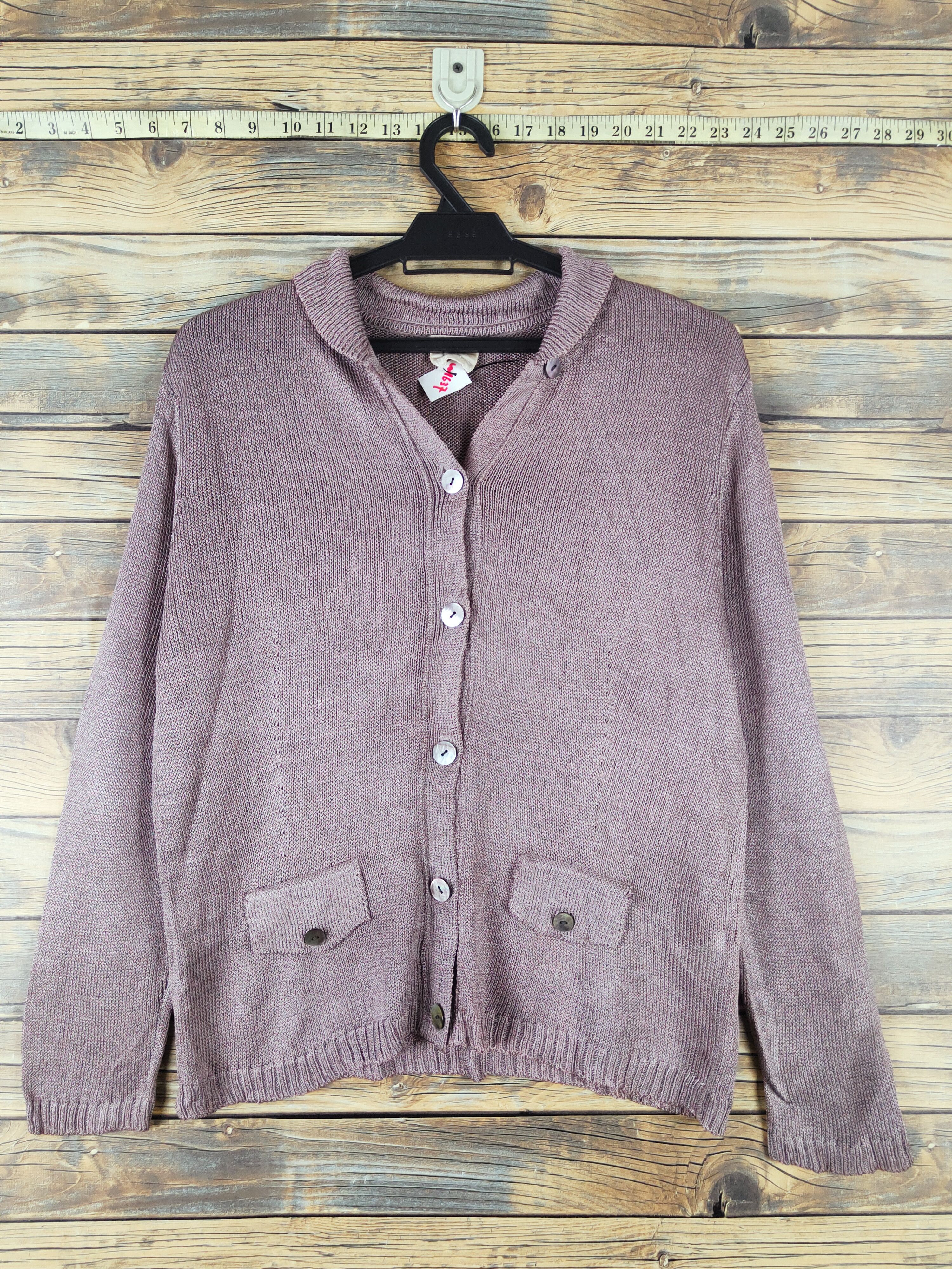 Vintage Macos Purple Knitwear Cardigan #W1637 Size M / US 6-8 / IT 42-44 - 1 Thumbnail