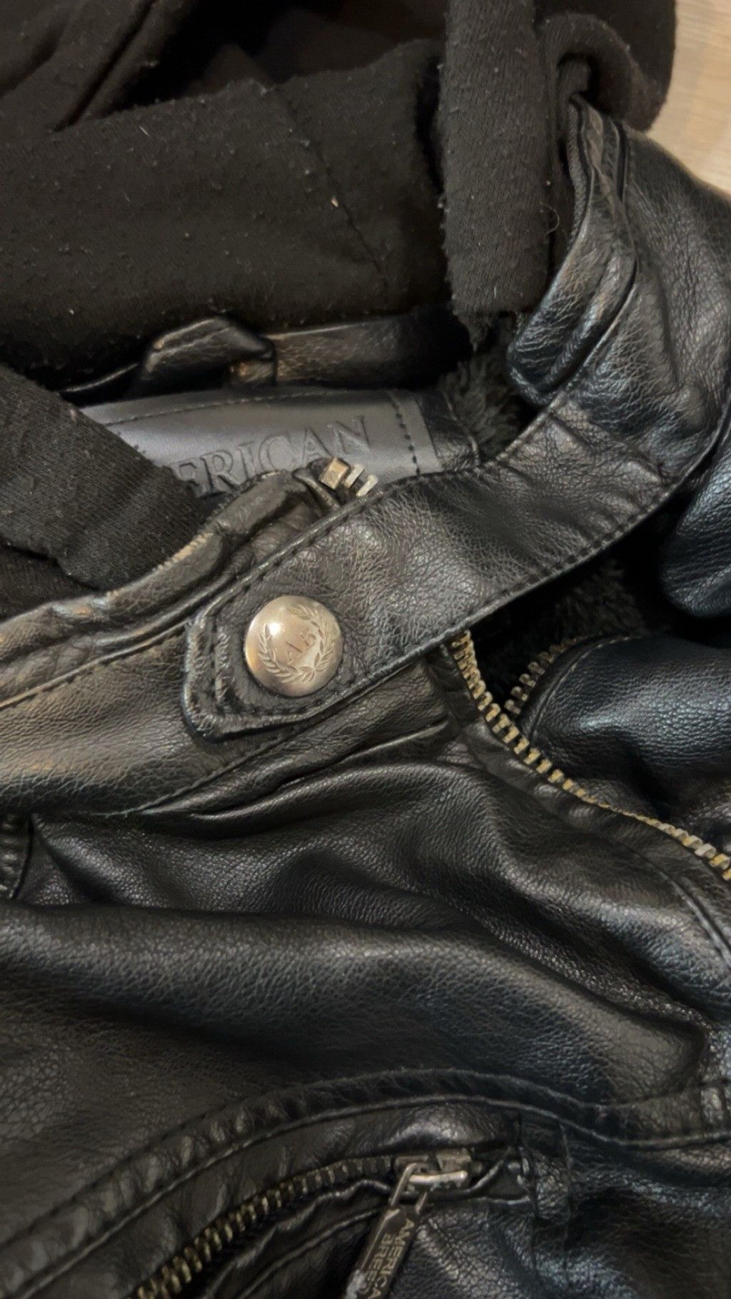 Other American Breed Black Leather Jacket with cozy lining For Men Size US XL / EU 56 / 4 - 6 Thumbnail