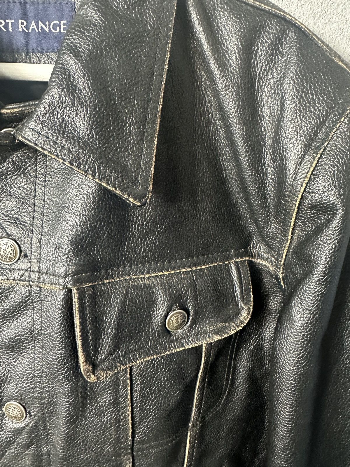 Smart Range London × Vintage Black Leather Biker Motorcycle Smart Ranger Jacket Size US M / EU 48-50 / 2 - 7 Thumbnail