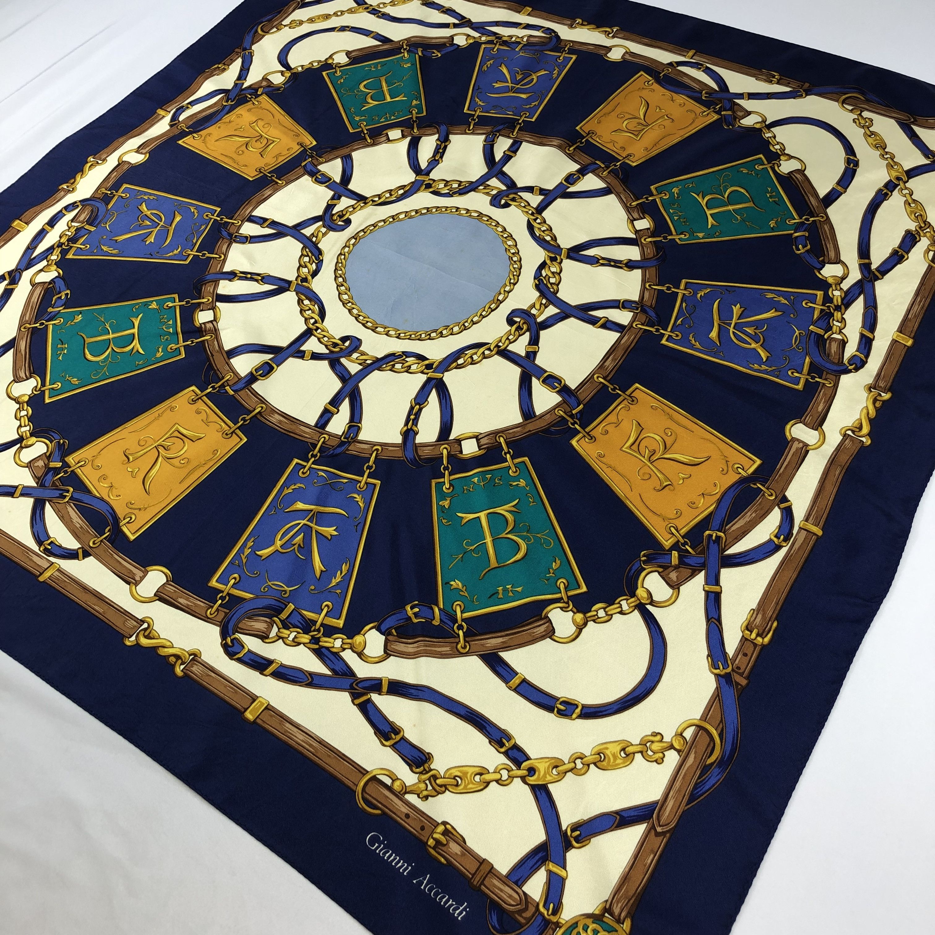 Vintage Gianni Accardi Luxury Silk Scarf M339 Size ONE SIZE - 4 Thumbnail