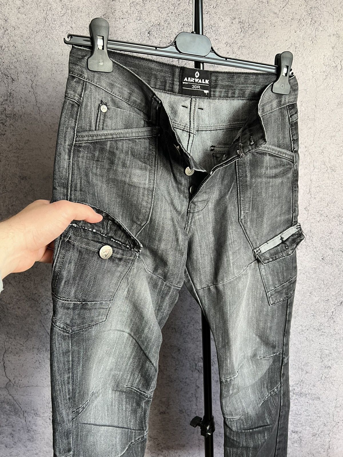 Airwalk Cargo Denim Pants Airwalk Multipocket Y2K Jeans Size US 30 / EU 46 - 6 Thumbnail
