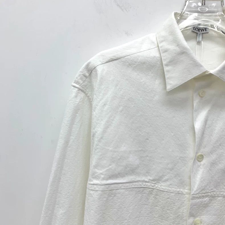 Loewe LOEWE size 37 White Logo Jacquard Full Print Cotton Lapel S Size S / US 4 / IT 40 - 3 Thumbnail