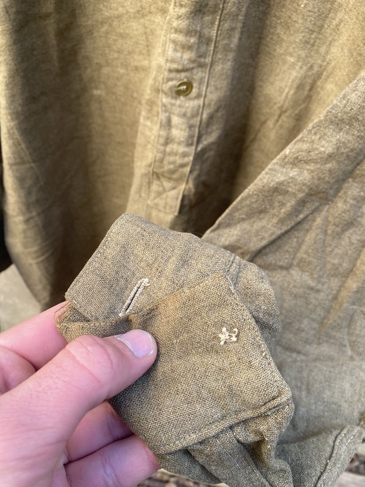Vintage Vintage 40s British Army Issue Shirt Size US XL / EU 56 / 4 - 7 Thumbnail