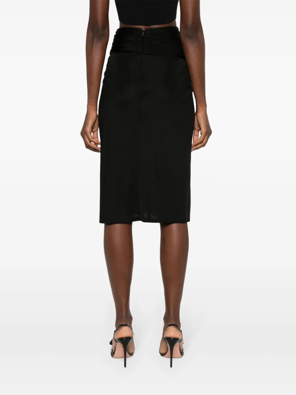 Saint Laurent Paris o1y0126 Mini Skirt in Black Size 27" / US 4 / IT 40 - 4 Thumbnail