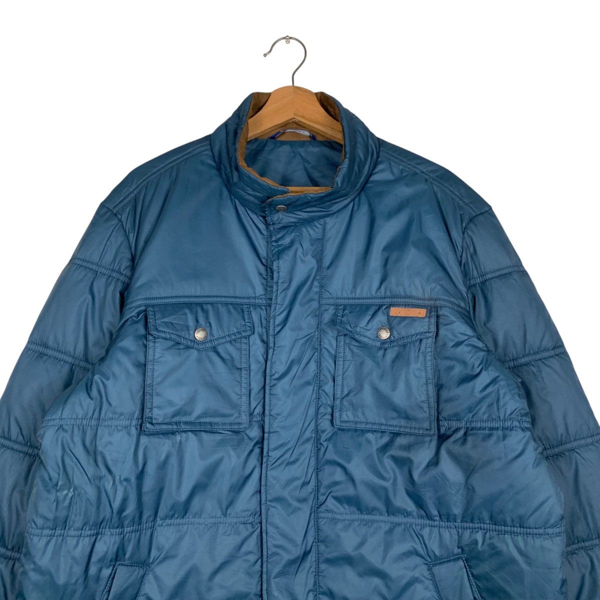 Japanese Brand CROCODILE Blue Puffer Jacket Down Jacket #1527-C68 Size US L / EU 52-54 / 3 - 2 Thumbnail