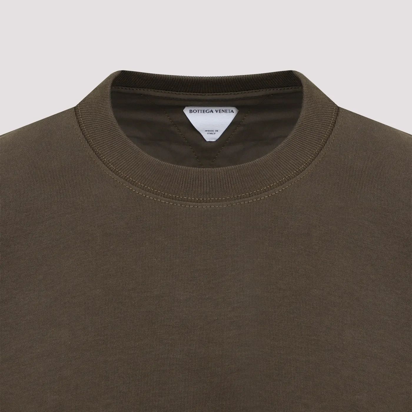 Bottega Veneta o1s1rm1125 Jersey Oversized Long Sleeve T-Shirt in Olive Size US L / EU 52-54 / 3 - 4 Thumbnail