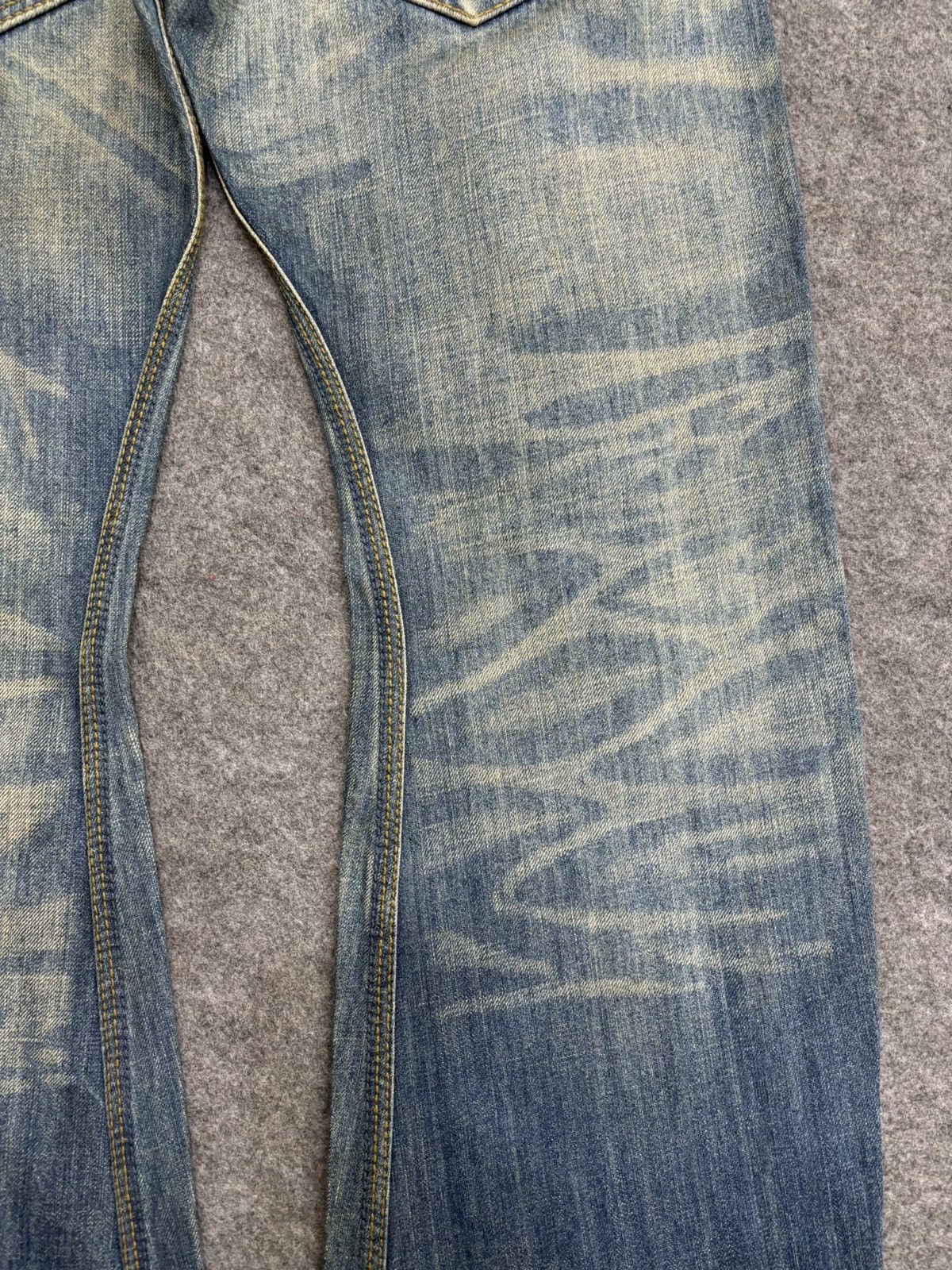 Japanese Brand 💥Japan Style Flare💥Hideaways Curve Distressed Denim F582 Size US 33 - 14 Thumbnail