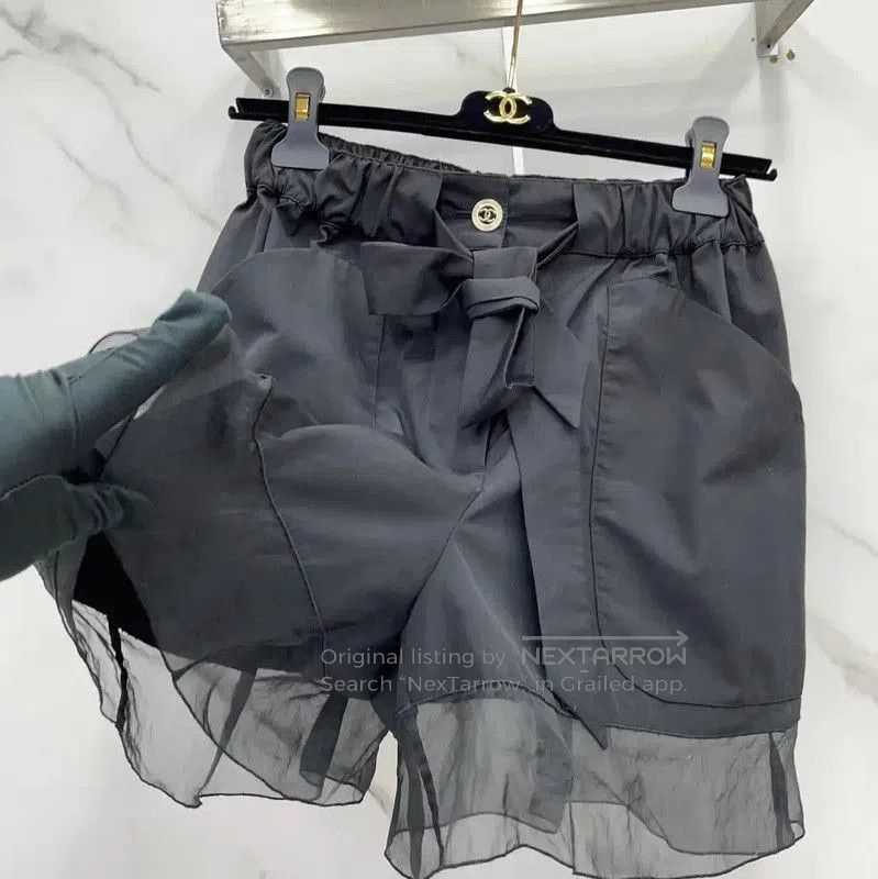 Chanel Chanel Black Cotton Blend Women's Shorts . Size 23" - 5 Thumbnail