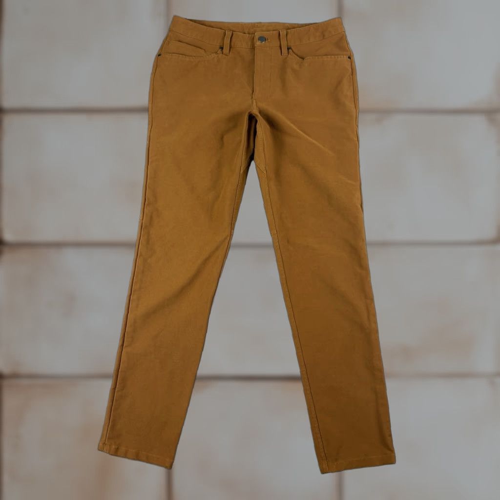 Lululemon Lululemon Pants Mens 32x30 Slim Fit Brown Polyester Blend Chino Casual Work Flat Front Button Zipper Size US 32 / EU 48 - 1 Thumbnail