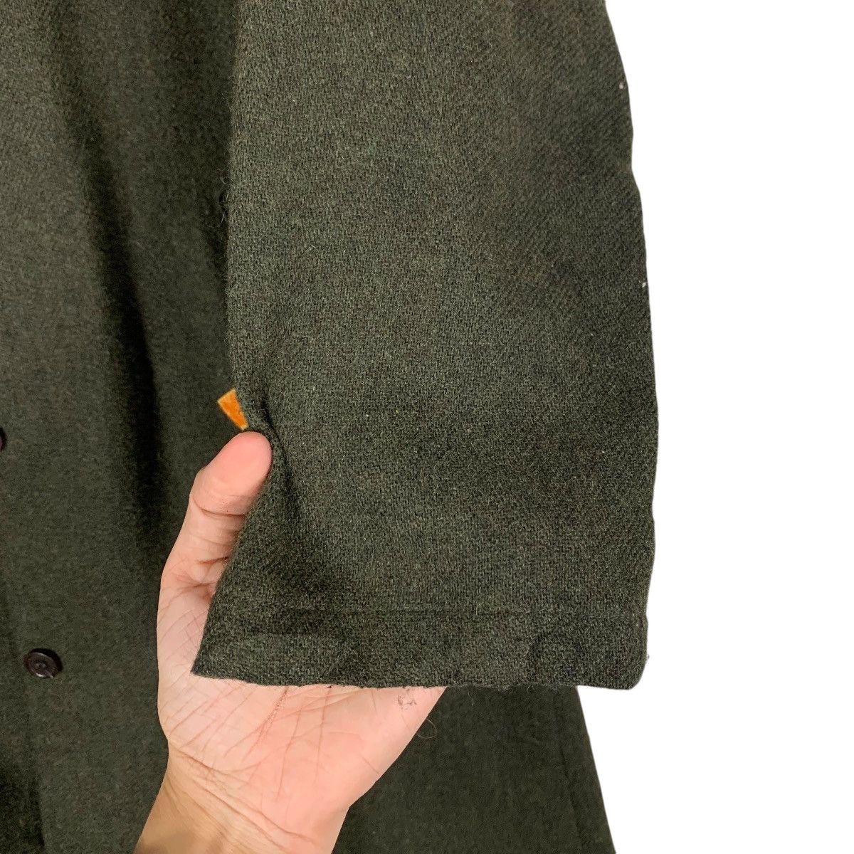 Other INVITATION Olive Green Wool Hooded Overcoat #1377-C62 Size US XS / EU 42 / 0 - 14 Thumbnail