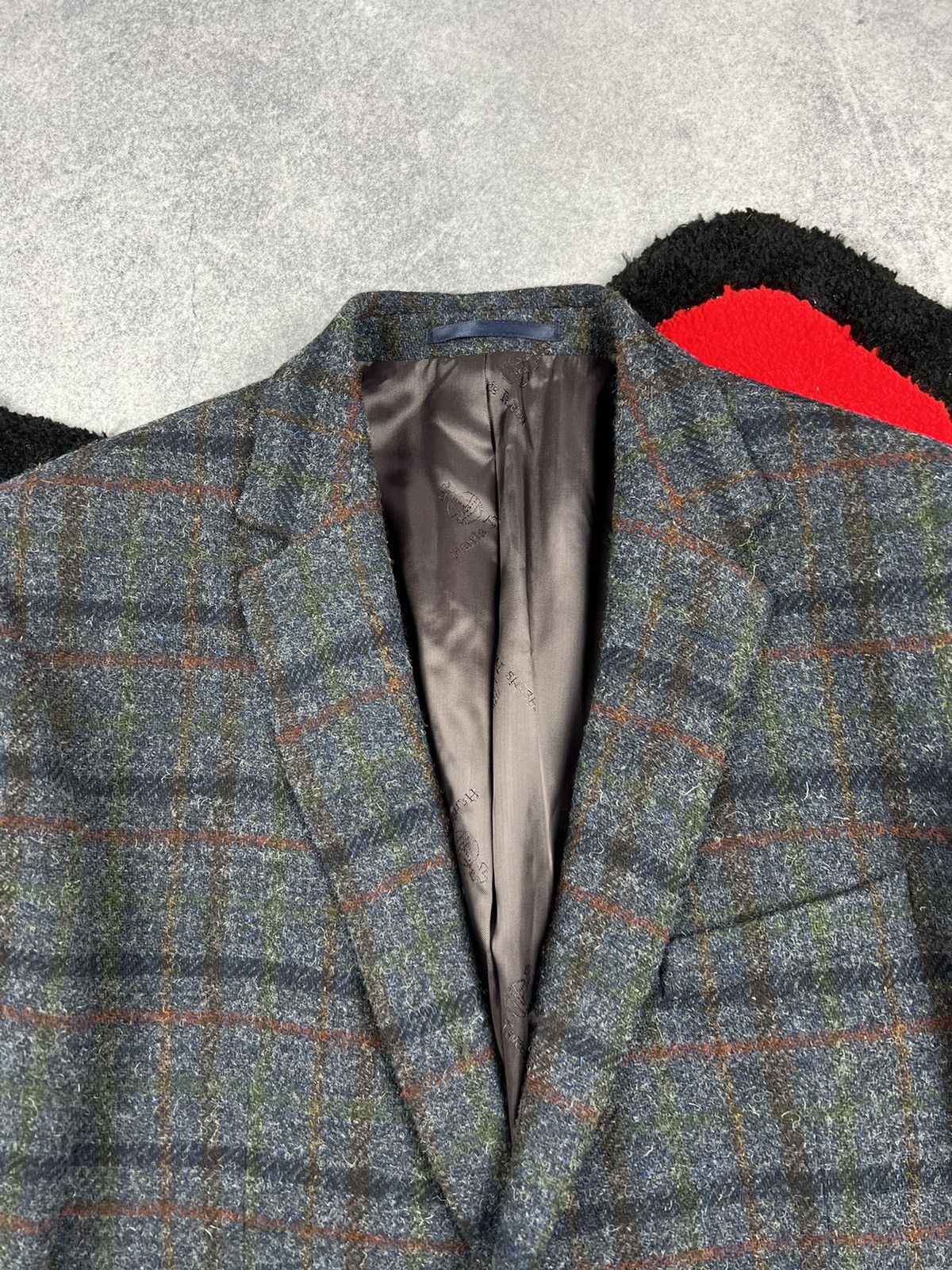 Harris Tweed Vintage Harris Tweed&Carl Gross Hand Woven Wool Blazer Size 44R - 4 Thumbnail