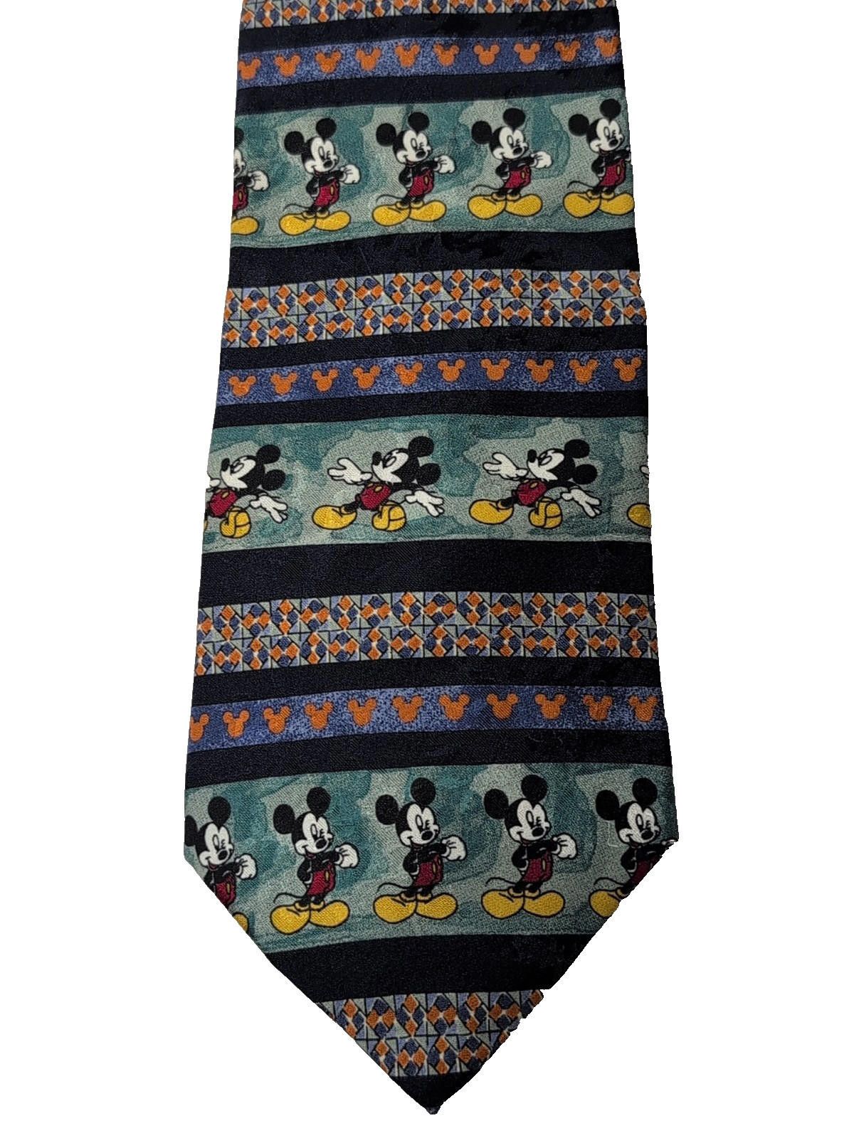 Disney Disney Store Mickey Mouse Silk Tie Stripe Pattern Vintage Size ONE SIZE - 2 Thumbnail