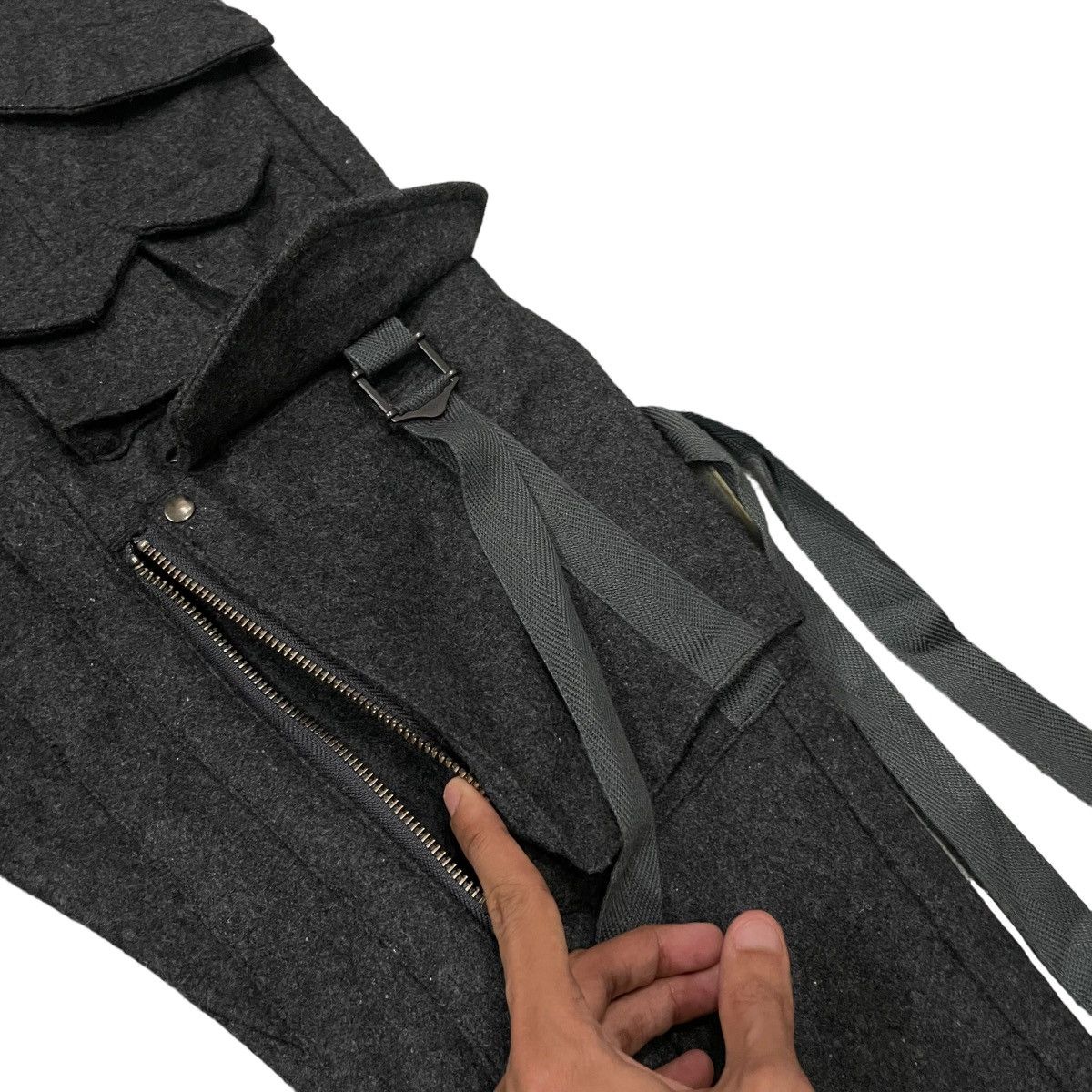 Tornado Mart Vintage Tornado Mart Bondage Cargo Tactical Wool Pants Size US 33 - 5 Thumbnail