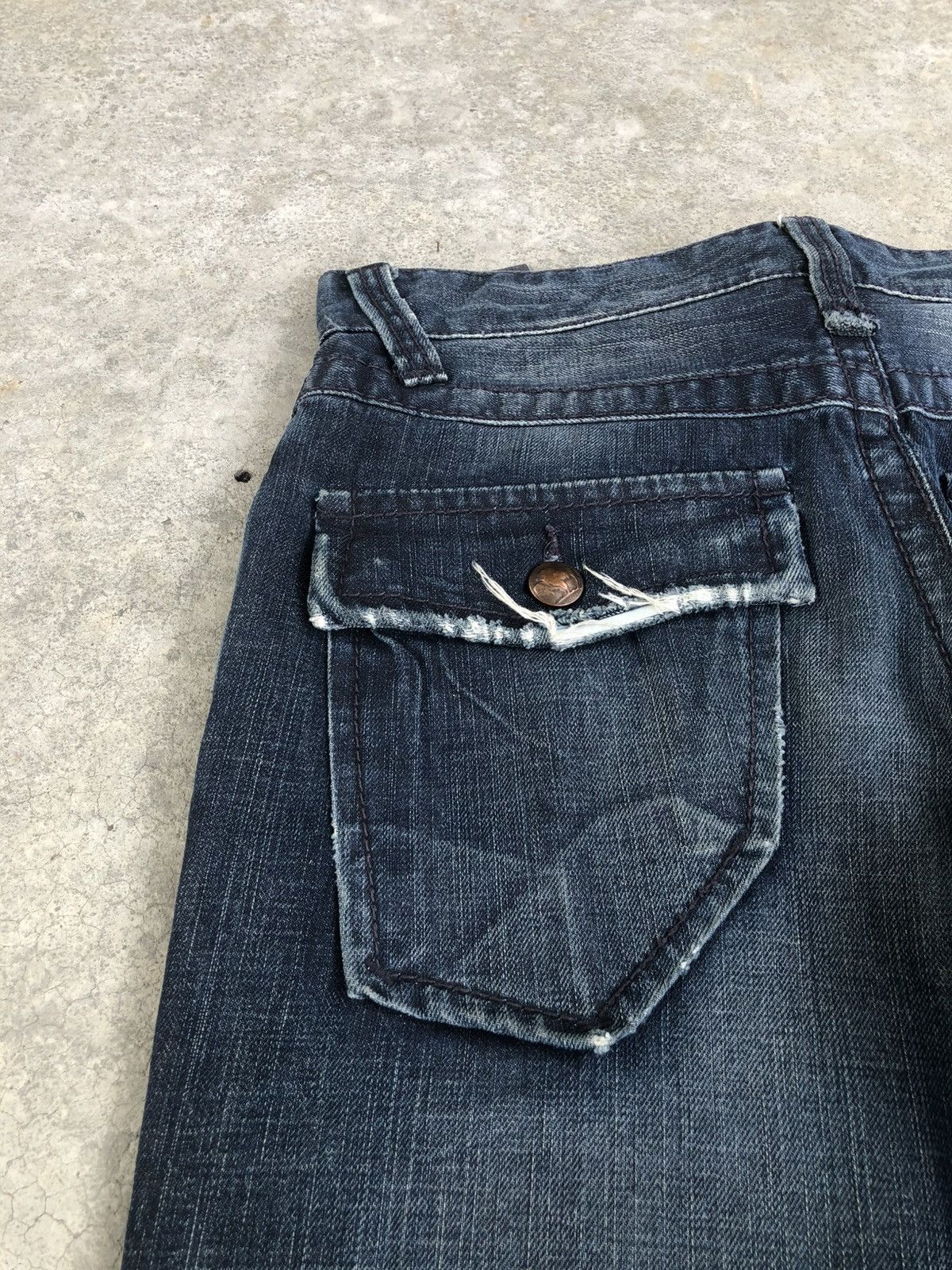 If Six Was Nine Japanese Stitch’s Flared Jeans Distressed Denim Size US 32 / EU 48 - 15 Thumbnail