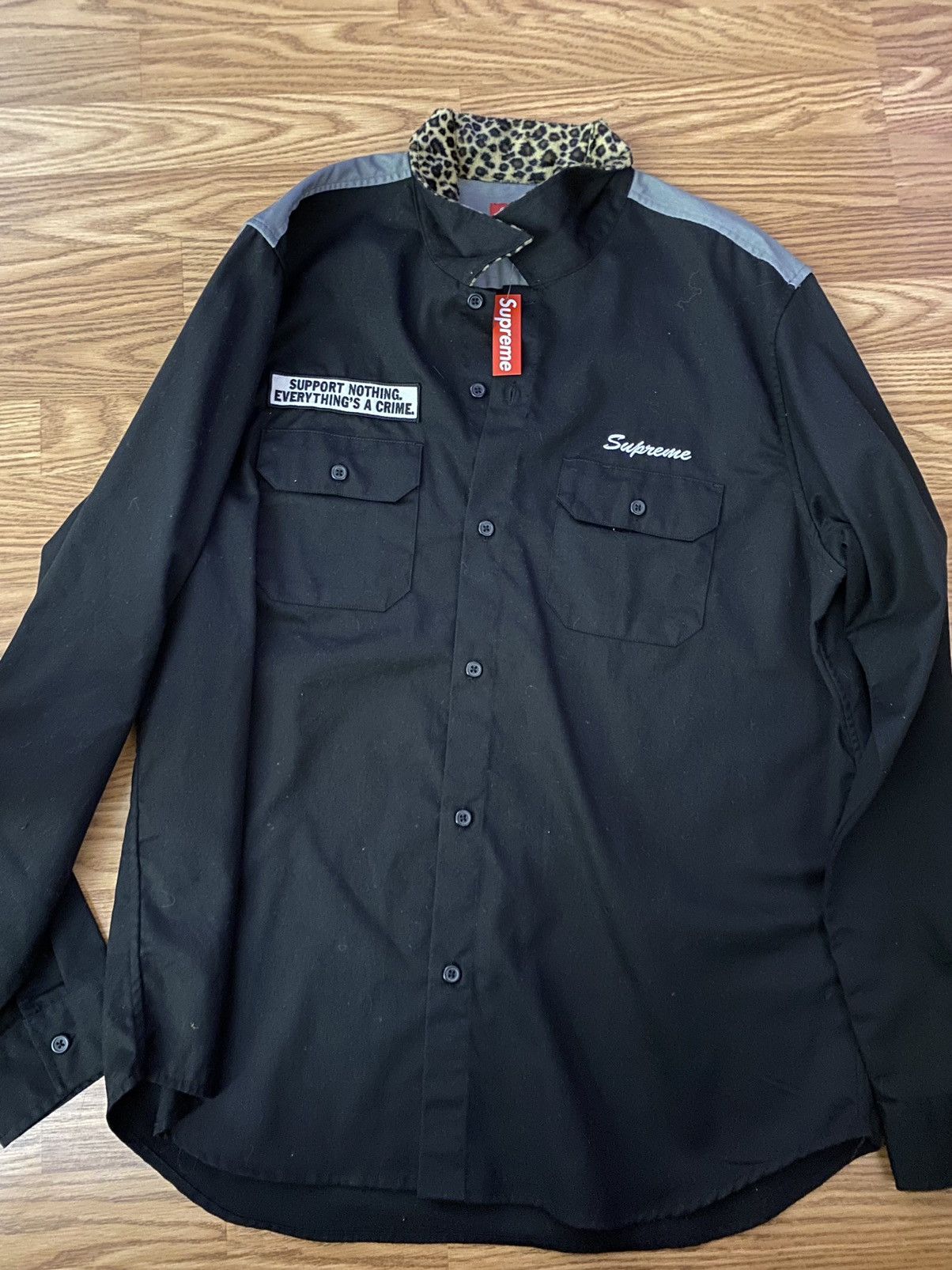 Supreme Supreme leopard collar work shirt | Grailed
