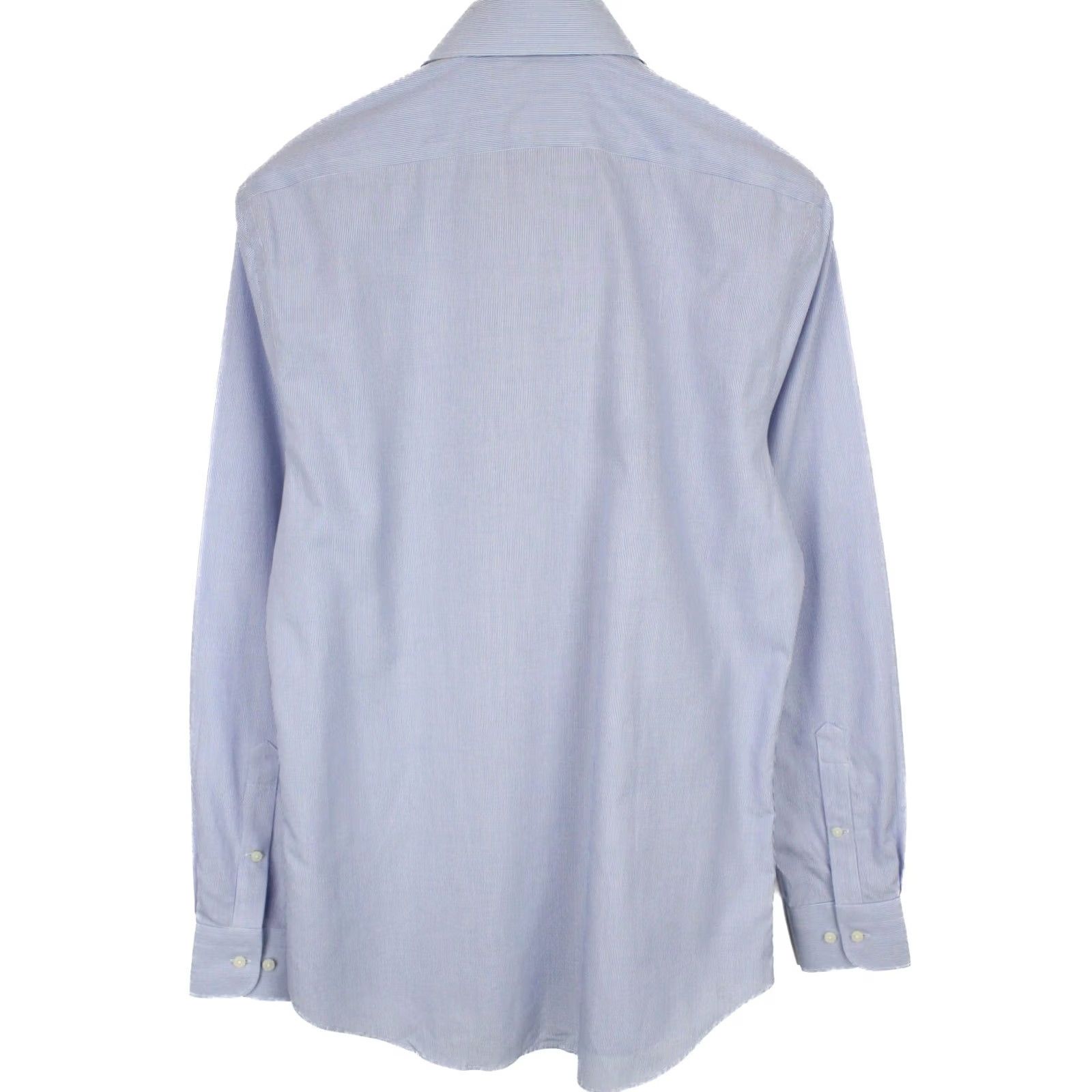 Suitsupply Suitsupply Pinstriped Formal Shirt Mens 39 / 15 1/2 Extra Slim Fit Button-Up Cotton Blue Pinstripe Dress Shirt Shirt Mens Size 40R - 2 Thumbnail