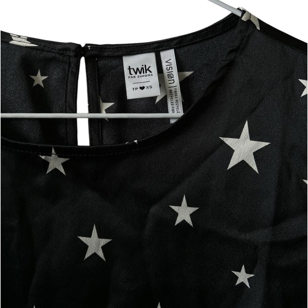 Designer Twik Par Simons XS Star Print silk Blouse Size XS / US 0-2 / IT 36-38 - 2 Thumbnail
