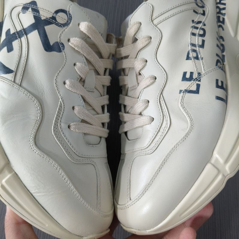 Gucci Gucci Rhyton White Platform Sneakers for Men - Size US 8 / EU 41 - 2 Thumbnail
