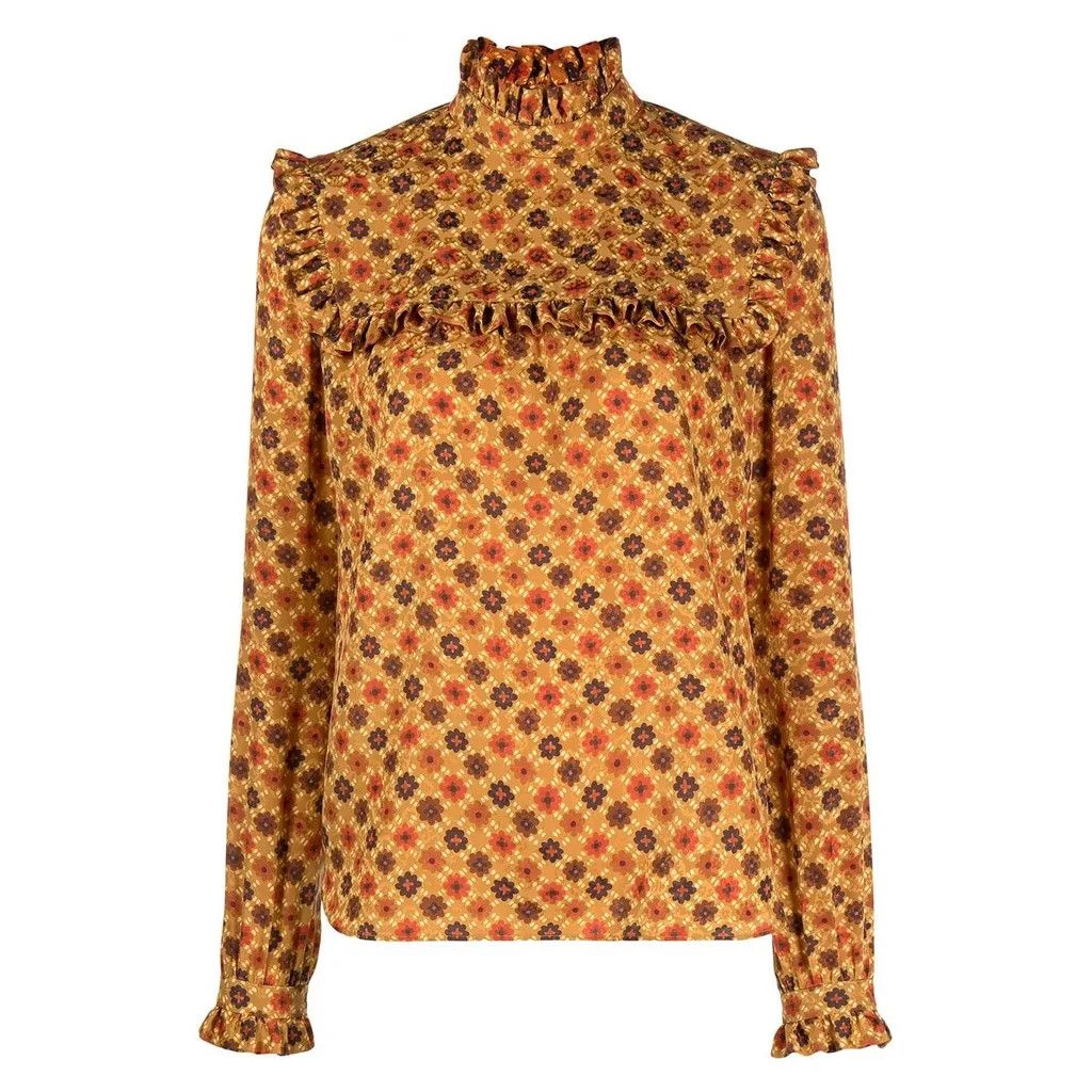 Saint Laurent Paris o1s1wg110924 Blouse in Multicolor Size M / US 6-8 / IT 42-44 - 1 Thumbnail