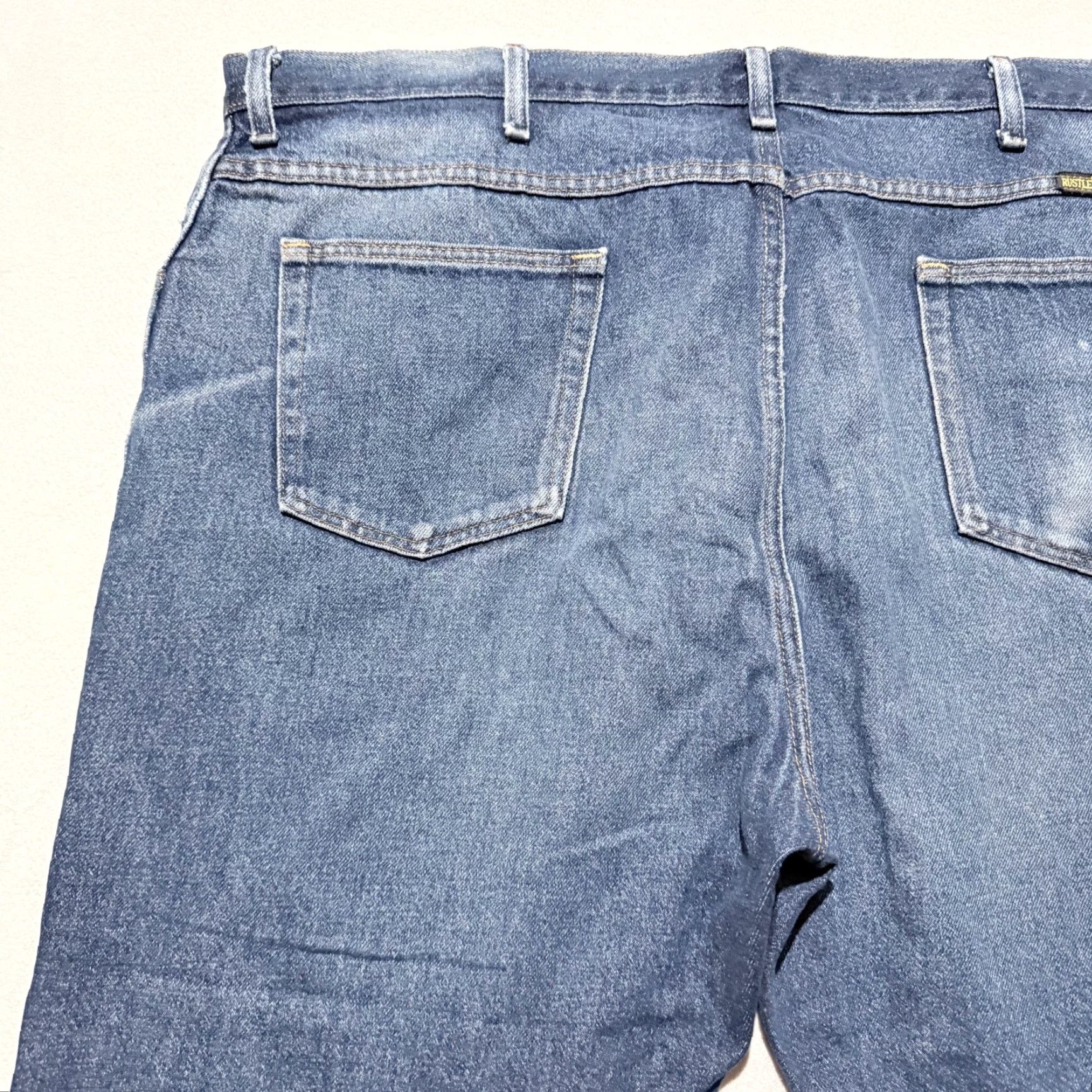 Denime Rustler Classic Regular-Fit Jeans Men's Soft Rinse Denim Straight Leg - 46x30 Size US 30 / EU 46 - 7 Thumbnail